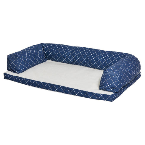 Midwest QuietTime Couture Blue Hampton Ortho Sofa 36" x 54" - Poudre Pet and Feed Supply